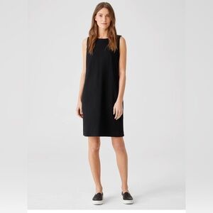 EILEEN FISHER Organic Cotton Jersey Tank Dress sleeveless black size S